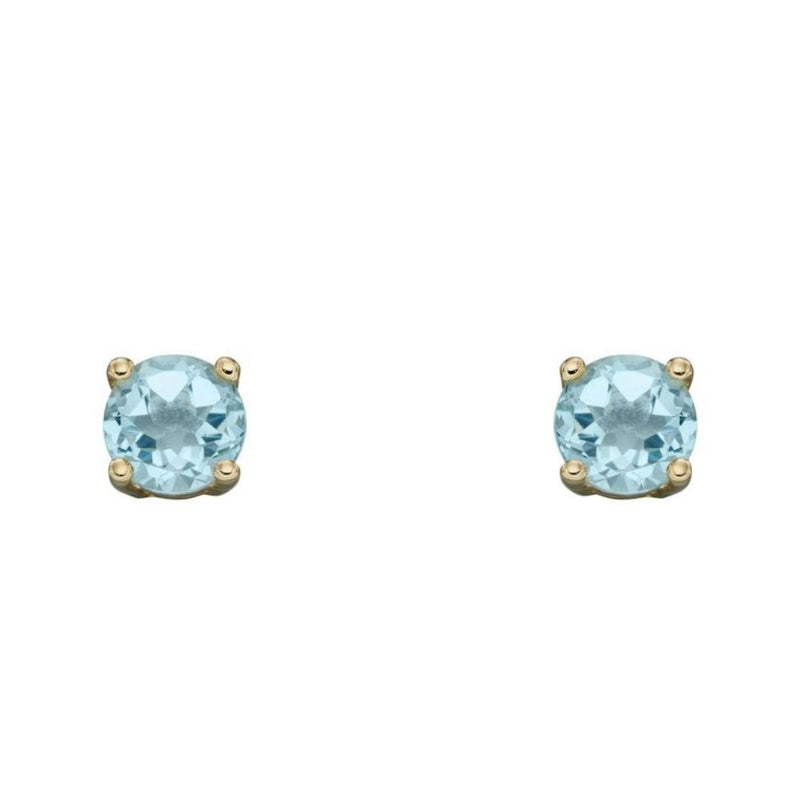 9ct Gold March Birthstone Earrings