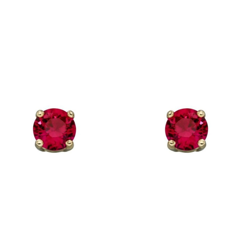 9ct Gold July Birthstone Earrings