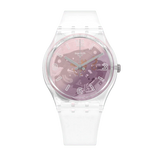 Swatch Pink Disco Fever Quartz 34mm Watch GE290