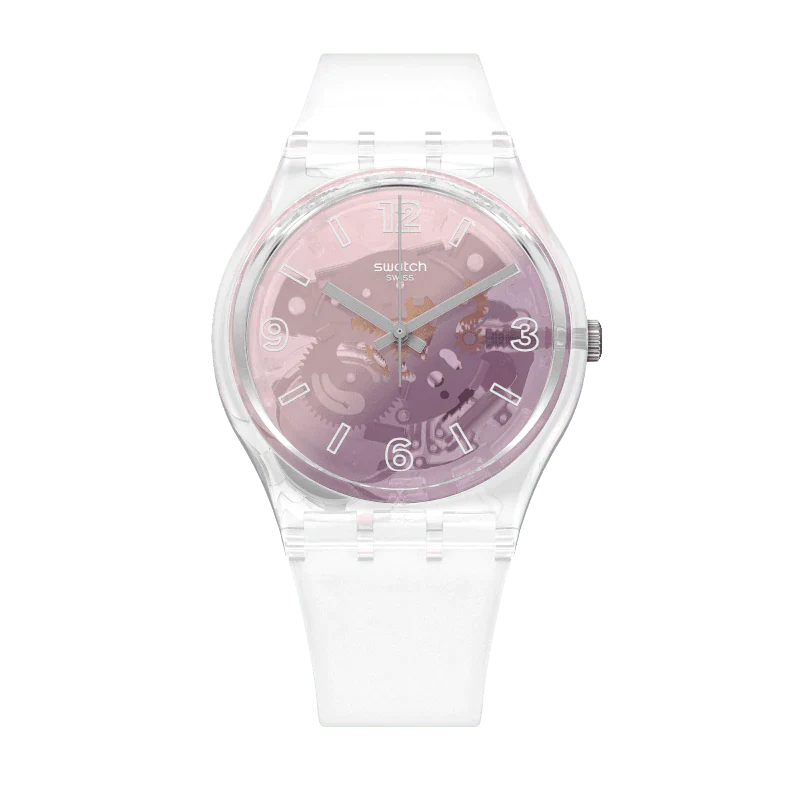 Swatch Pink Disco Fever Quartz 34mm Watch GE290