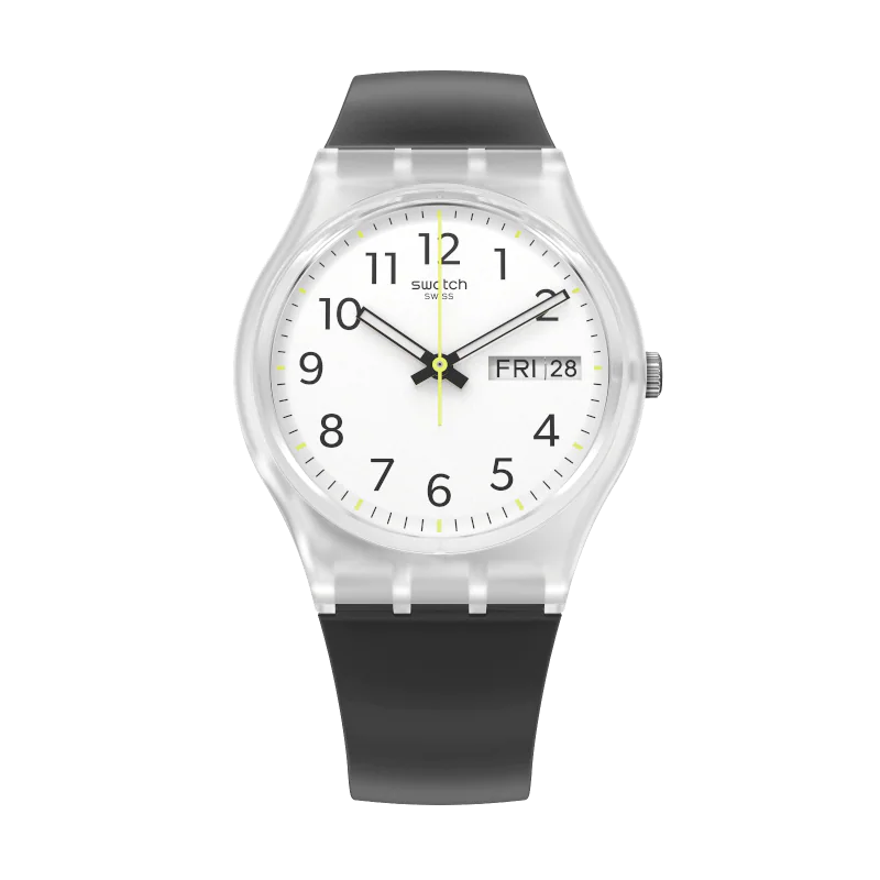 Swatch Rinse Repeat Black Quartz 34mm Watch GE726