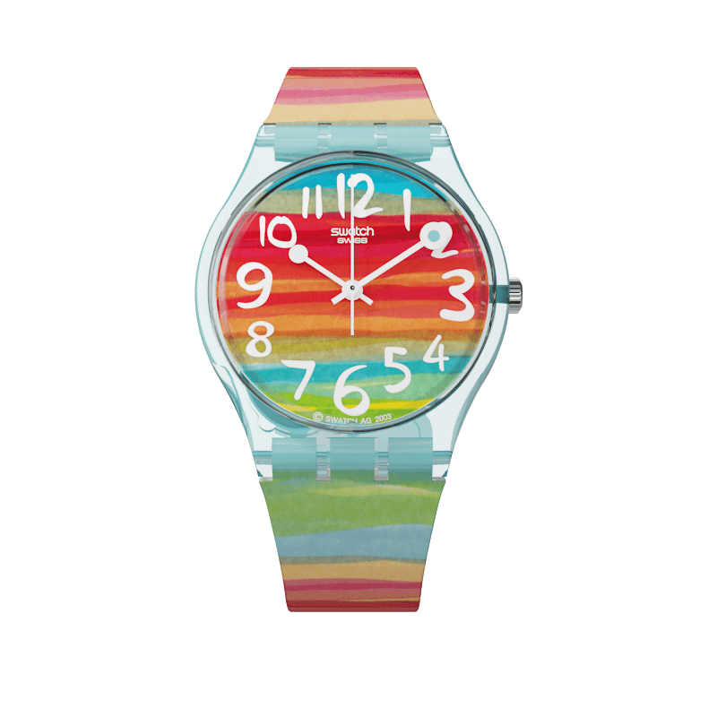 Swatch Colour The Sky 34mm Quartz Watch GS124