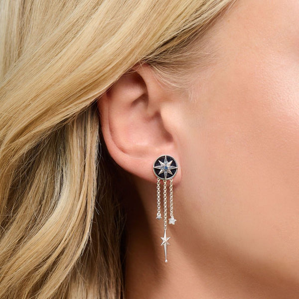 Thomas Sabo Royalty Star with Stones Silver Earrings