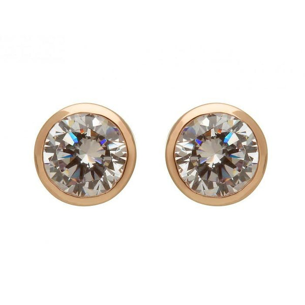 House of Lor Round CZ Stud Earrings H30019