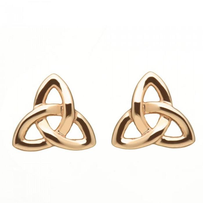 House of Lor Trinity Knot Irish Rose Gold Earrings H30020