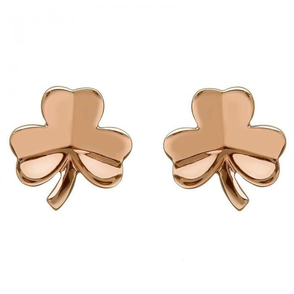 House of Lor Shamrock Irish Rose Gold Earrings H30021