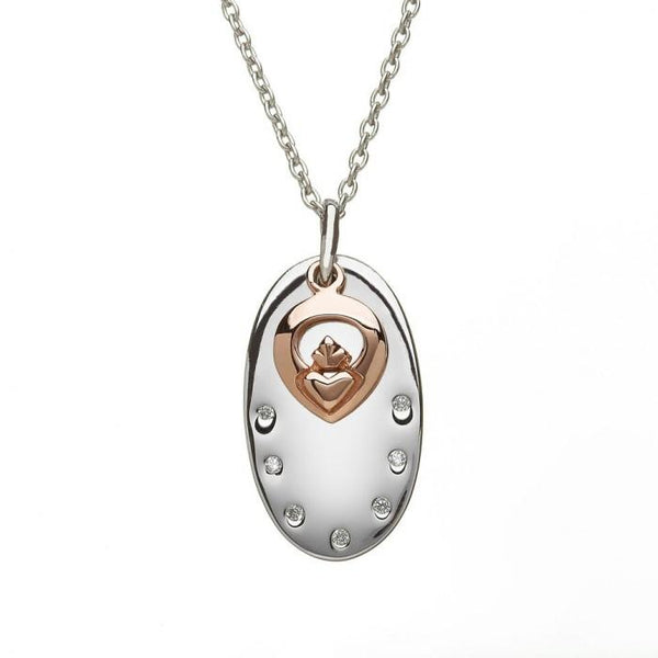 House of Lor Disc Disc and Claddagh Necklace H40001
