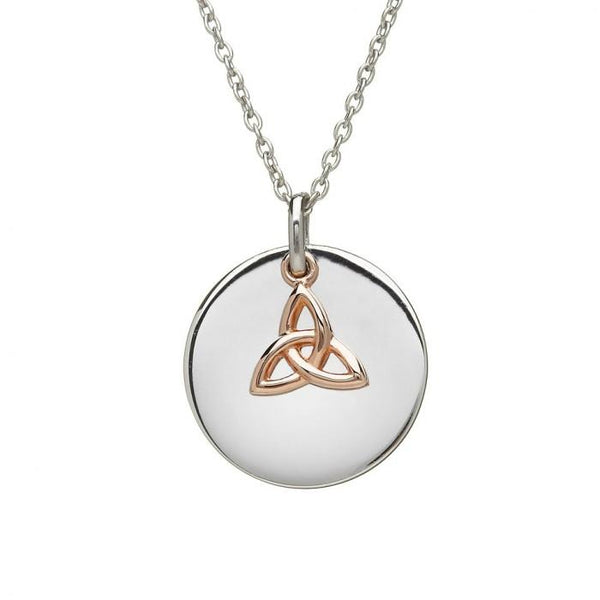 House of Lor Disc and Trinity Knot Necklace H40002