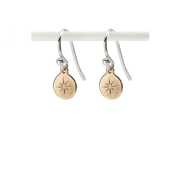 Enibas Light My Way 9ct Gold and Silver Hanger Earrings LMW1GS