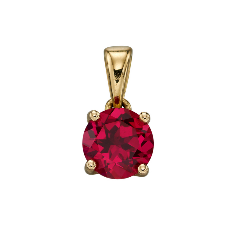 9ct Gold July Birthstone Pendant