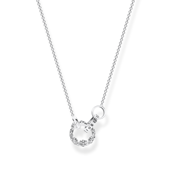 Thomas Sabo Silver Cubic Zirconia Forever Together Necklace KE1987-643-14