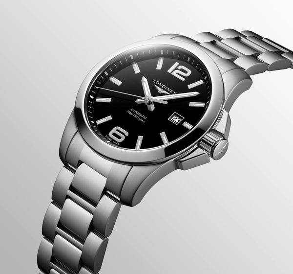 Longines Conquest Automatic Black Dial Steel 43mm Mens Watch L37784586