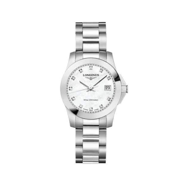 Longines Conquest Steel Mother of Pearl Watch L33764876