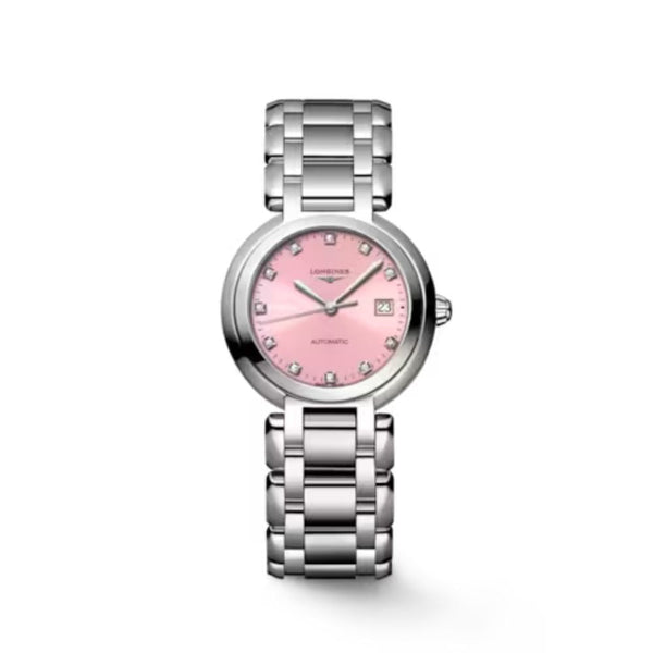 Longines PrimaLuna Automatic Pink Dial 30mm Diamond Watch L81134906