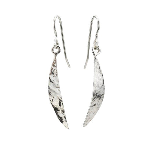 Martina Hamilton Leaf Silver Crescent Earrings