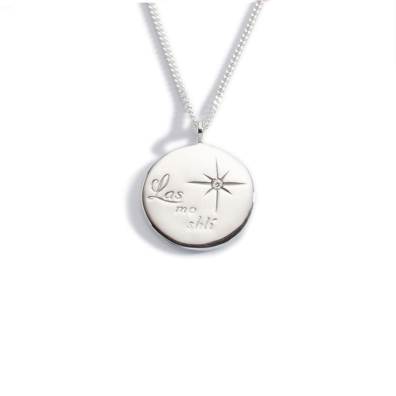 Enibas Light My Way Large Silver Diamond Necklace