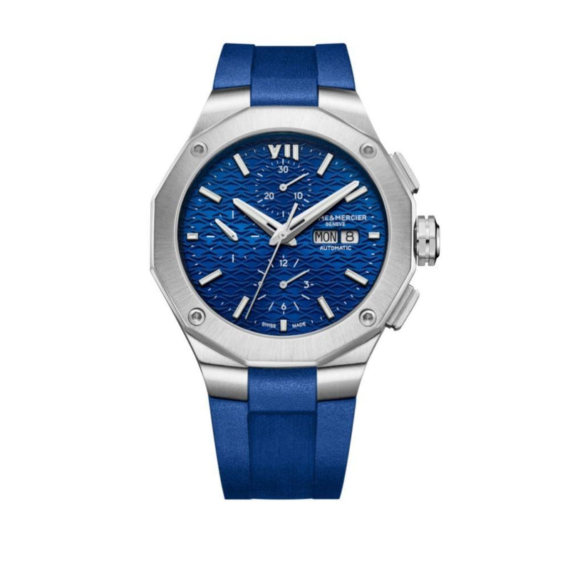 Baume et Mercier Blue Rubber Riviera 10623 Watch