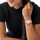 Michael Kors Lauryn Two-Tone Steel White Dial 33mm Ladies Watch MK3979