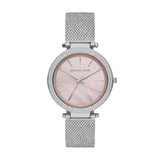 Michael Kors Darci Pink Dial Silver Steel 39mm Ladies Watch MK4518