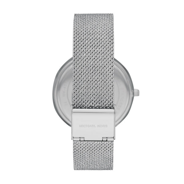 Michael Kors Darci Pink Dial Silver Steel 39mm Ladies Watch MK4518