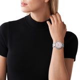 Michael Kors Darci Pink Dial Silver Steel 39mm Ladies Watch MK4518