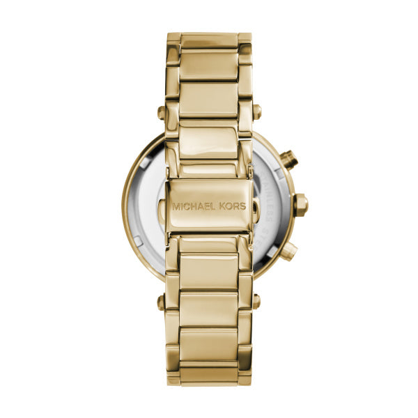 Michael Kors Gold Steel Chrono 36mm Ladies Watch MK5354