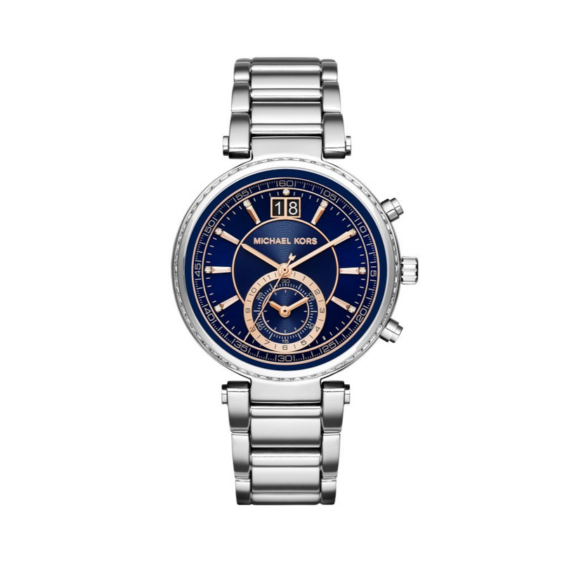 Michael Kors Sawyer Blue Dial Chronograph 39mm Ladies Watch MK6224