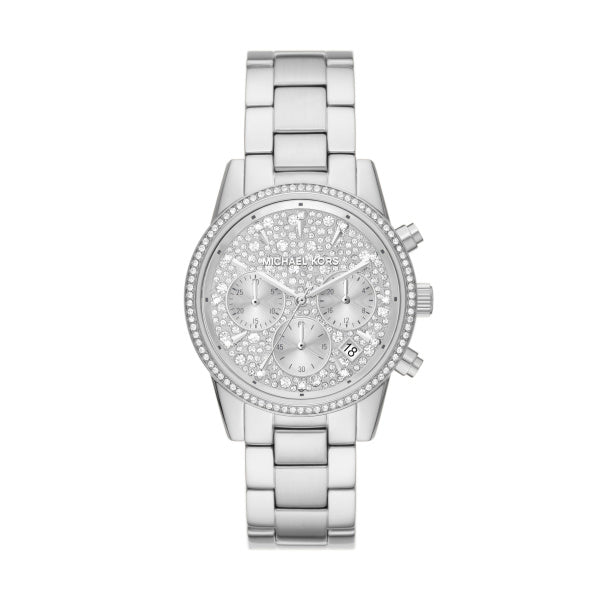 Michael Kors Ritz Silver Steel 37mm Ladies Watch MK7301