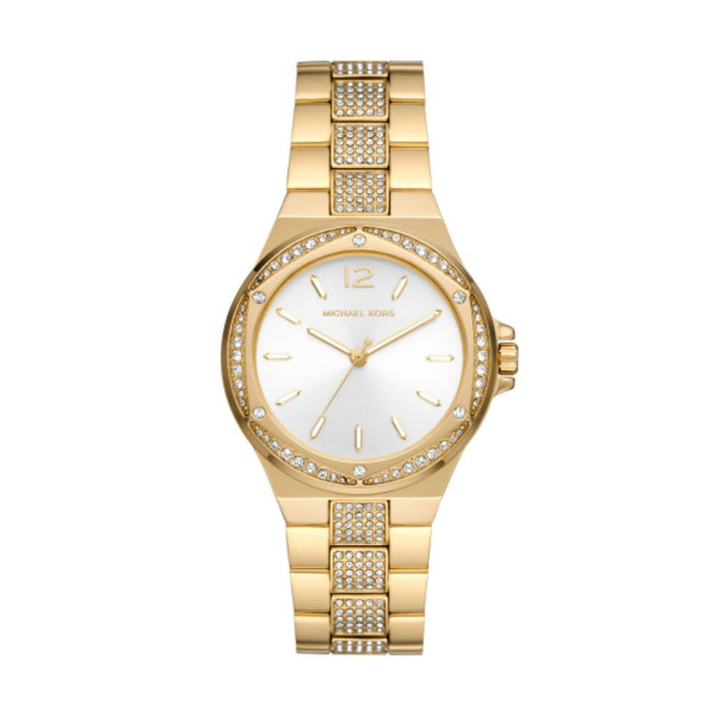 Michael Kors Lennon Quartz Gold Tone White Dial 37mm Ladies Watch MK7361