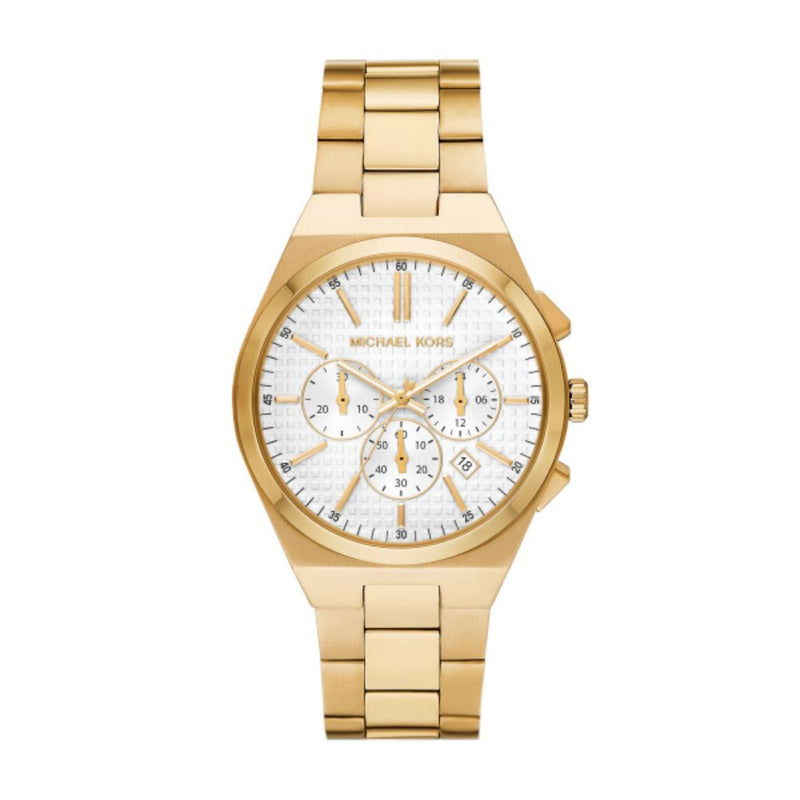 Michael Kors Lennox Quartz Gold Steel 41mm Watch MK9120