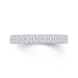 18ct White Gold Emerald Cut 0.95ct Diamond Wedding Ring