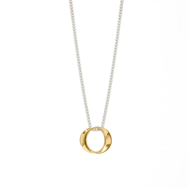 Maureen Lynch Wave 9ct Gold and Silver Necklace