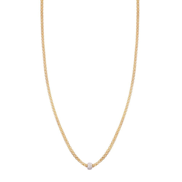 Bizotto Gioielli 18ct Gold 0.14ct Diamond Necklace NE04.NOYW.D