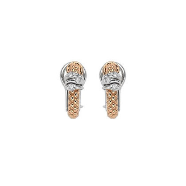 FOPE Flex'it Prima 18ct Rose Gold Hoop Earrings OR746 BBR