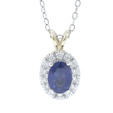 9ct Gold Diamond and Ruby / Emerald / Sapphire Necklace