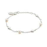 Molly Brown Pearl Station Cross Bracelet