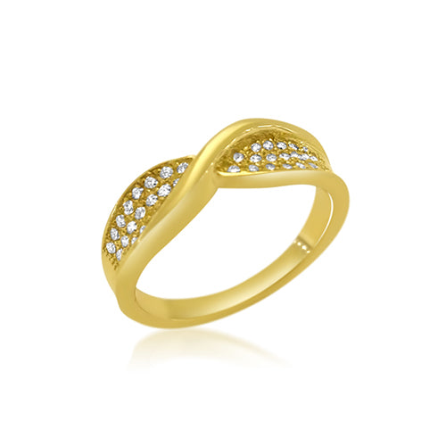 9ct Gold Crossover 0.28ct Diamond Ring