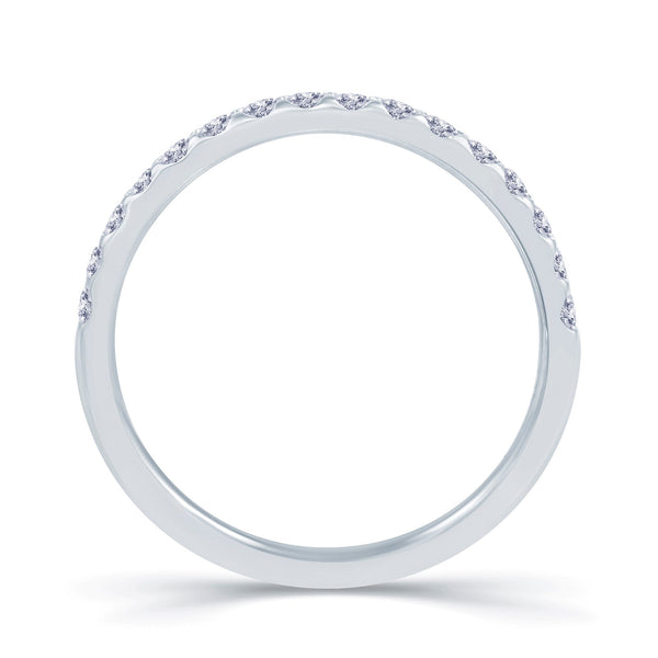 Platinum Claw-Set Diamond 0.25ct Wedding Ring