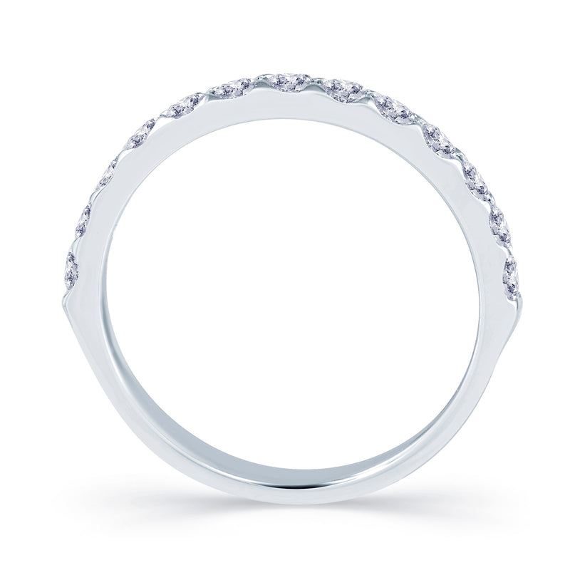 Platinum Claw-Set Diamond 0.50ct Wedding Ring