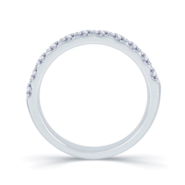 Platinum Claw-Set Diamond 0.75ct Wedding Ring
