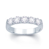 18ct White Gold 5 Stone 1.50ct Diamond Eternity Band 