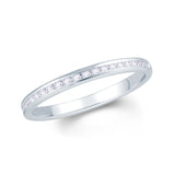 Platinum Channel Set 0.10ct Diamond Ring