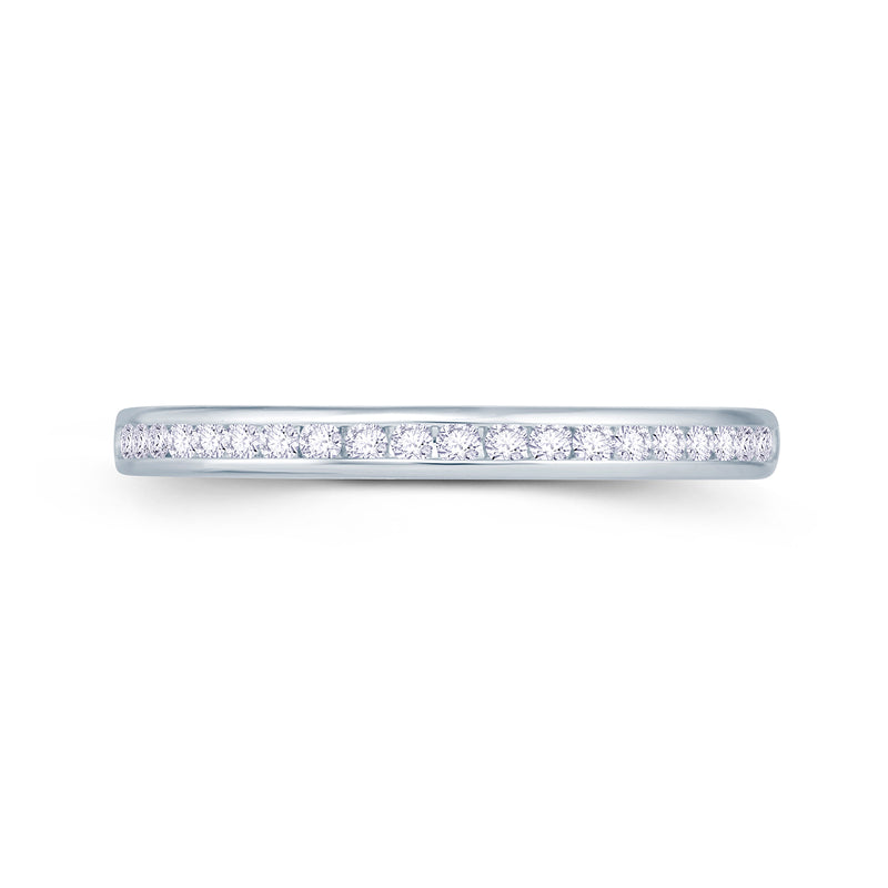 Platinum Channel Set 0.10ct Diamond Wedding / Eternity Ring