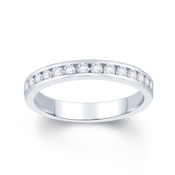 Platinum Channel set 0.40ct Diamond Wedding Ring