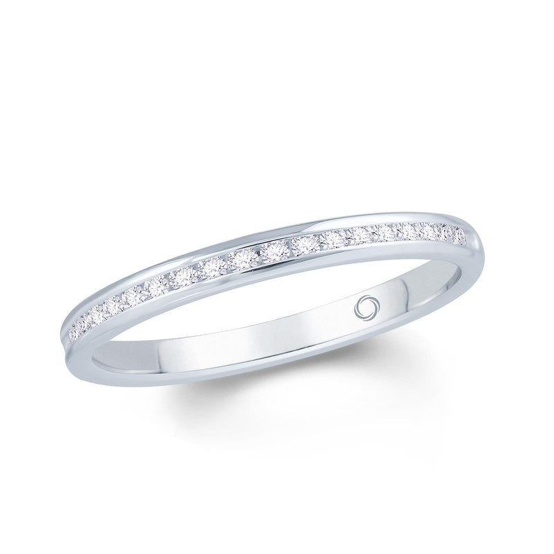 18ct White Gold Channel Set 0.40ct Diamond Wedding Ring