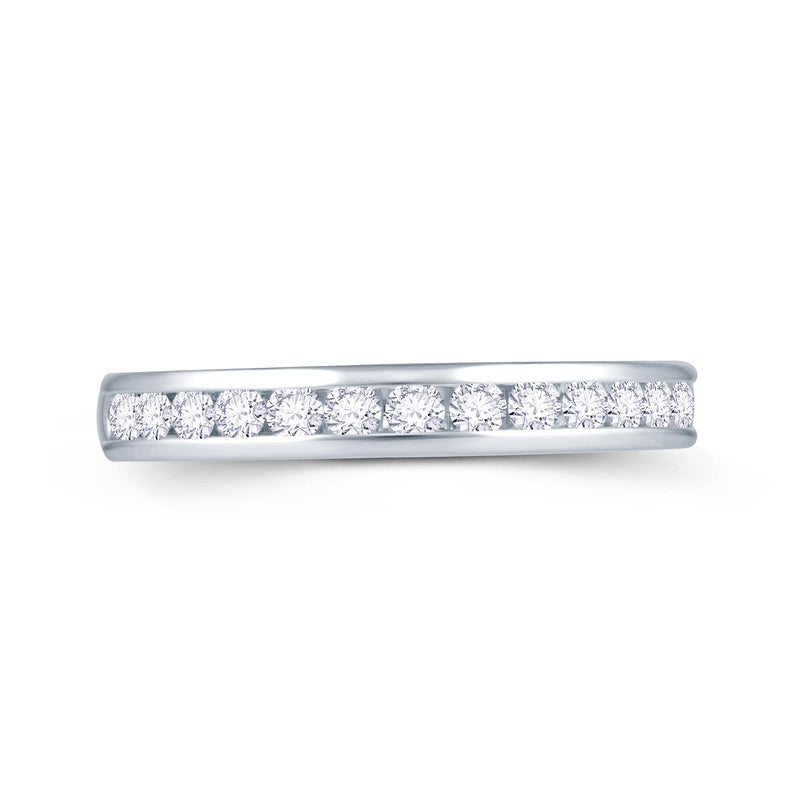 18ct White Gold Channel Set 0.40ct Diamond Wedding Ring