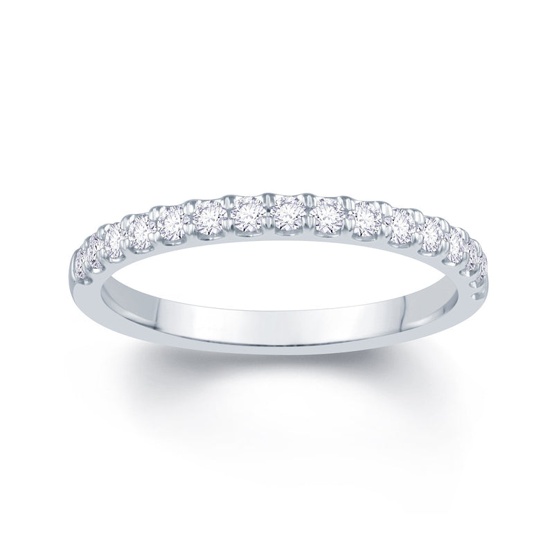 18ct White Gold Split Claw 0.20ct Diamond Wedding Ring