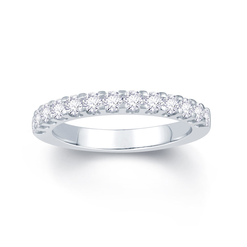 Platinum Scallop Claw 0.55ct Diamond Wedding Ring