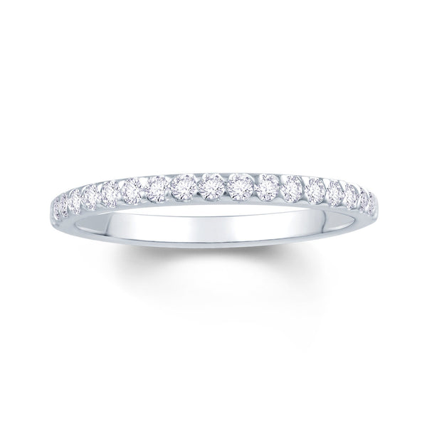 18ct White Gold Triangle Claw 0.15ct Diamond Wedding Ring