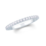 Platinum Claw-Set Diamond 0.15ct Wedding Ring